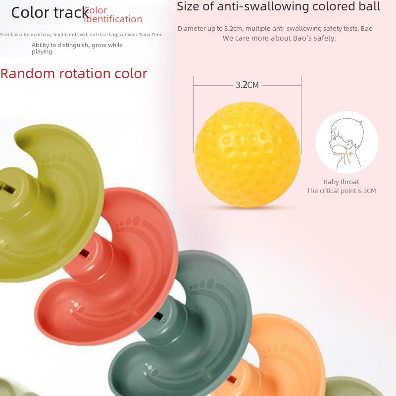 Rainbow Educational Stacking Tower: Children's Rolling Ball Toy