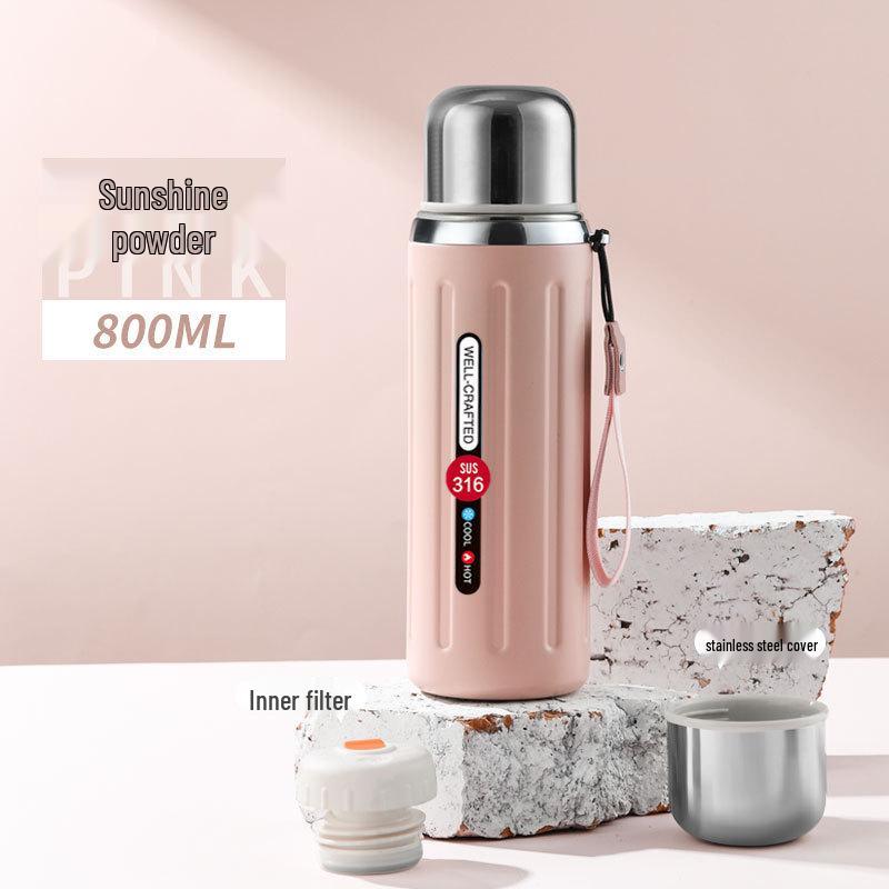 316 Stainless Steel Insulated Car-Mounted Water Cup for Men & Women - Large Capacity, Portable for Tea & Outdoor Sports