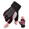 Half Finger Cycling Gloves Breathable Wrist Support Women Men Fingerless Bike Gloves for Outdoor Fitness Riding Pink