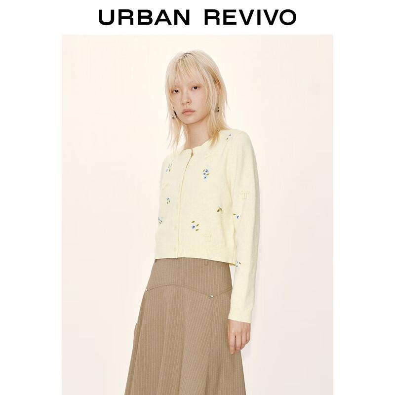 Women's Bowknot Floral Jacquard Knit Cardigan