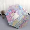 Little Twin Stars,Sanrio Characters Automatic Folding Umbrella Simple 8 Rib Design, Bright Cartoon Pattern, Durable Iron Frame, Suitable For