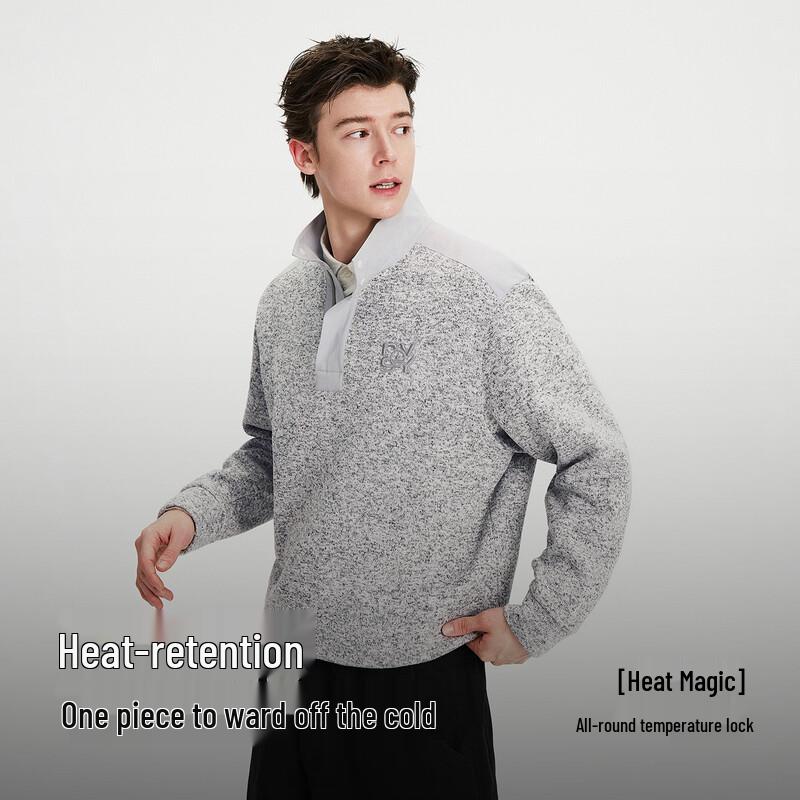 Navigare Men's Brushed Knit Warm Half-Zip Pullover