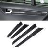 4PCS Interior Door Panel Cover Trim Real Carbon Fiber Fit for Mercedes C Class W204 07 13