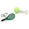 Igame Tennis Cuff Links Quality Brass Material Green Color Tennis Racket Design Cufflinks Wholesale  Retail