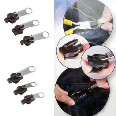6pcs Instant Zipper Universal Instant Fix Repair Kit Replacement Zip Slider Teeth Multifunctional For 3 Different Size