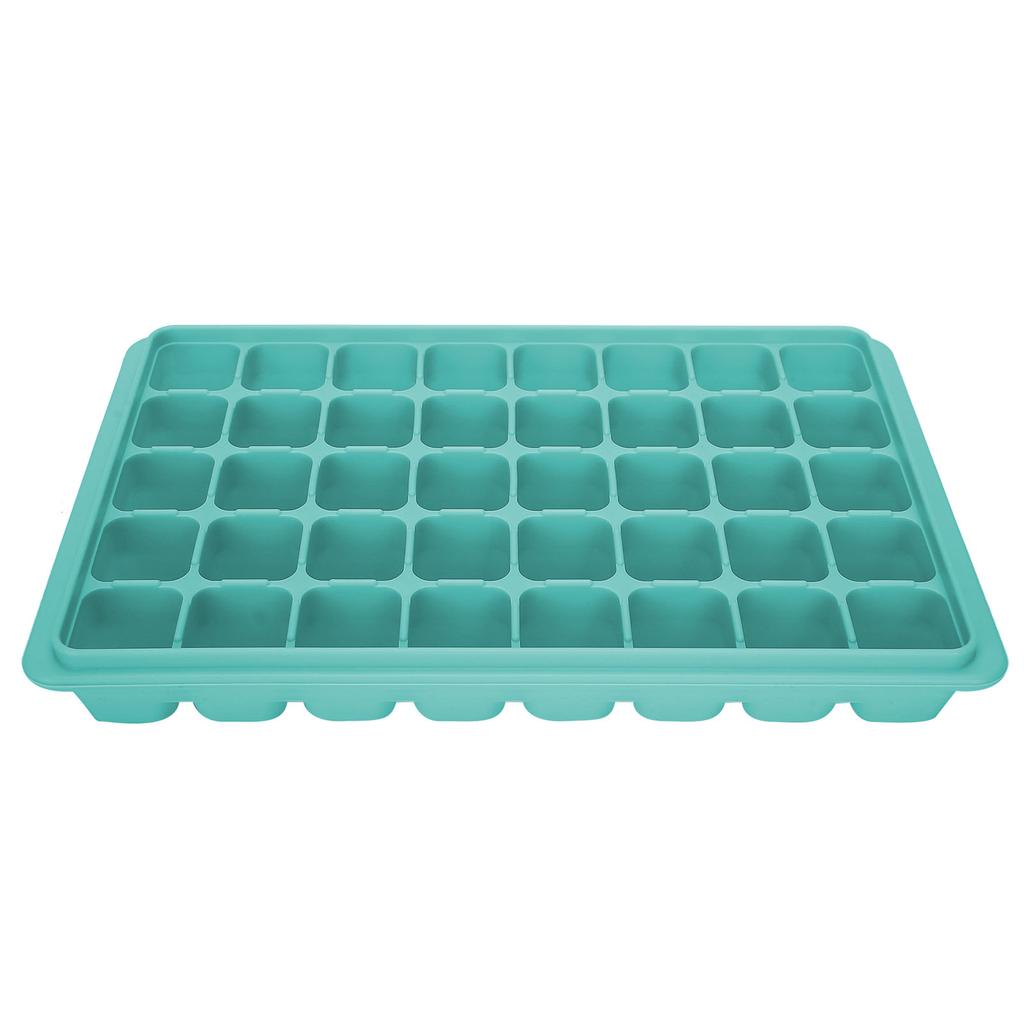 Ice Cubes Tray Molds Reusable 40 Cavity Silicone Ice Cubes Molds with Covers for Home KitchenVerdigris Color