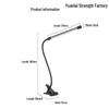 Adjustable Salon Desk Lamp for Nail Art, Microblading, & Eyelash Extensions - Long Arm, Eye Protection Clip Light