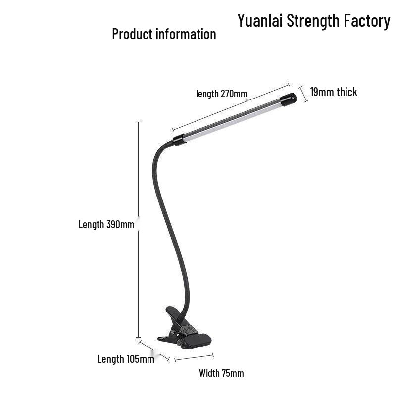 Adjustable Salon Desk Lamp for Nail Art, Microblading, & Eyelash Extensions - Long Arm, Eye Protection Clip Light