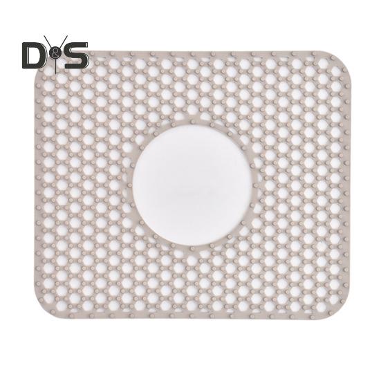 Silicone Sink Mat with Center Drain Heat-Resistant Flexible Non-Slip Design Easy To Clean Reusable Sink Protector Mat
