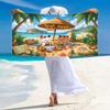 Bubu Dudu Cartoon Print Beach Towel, Large Soft Quick Dry Towel for Beach Camping Swimming