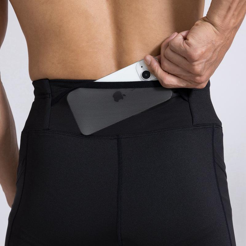 Men's and Women's Fleece-Lined Quick-Dry High-Waisted Compression Fitness Tights for Outdoor Fitness, Marathon, Training, and Racing.