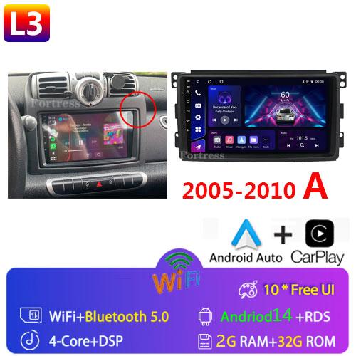 For Mercedes Benz Smart Fortwo 2006 - 2015 Android Car Radio Multimedia Player Carplay Navigation GPS Touch Screen Auto Stereo