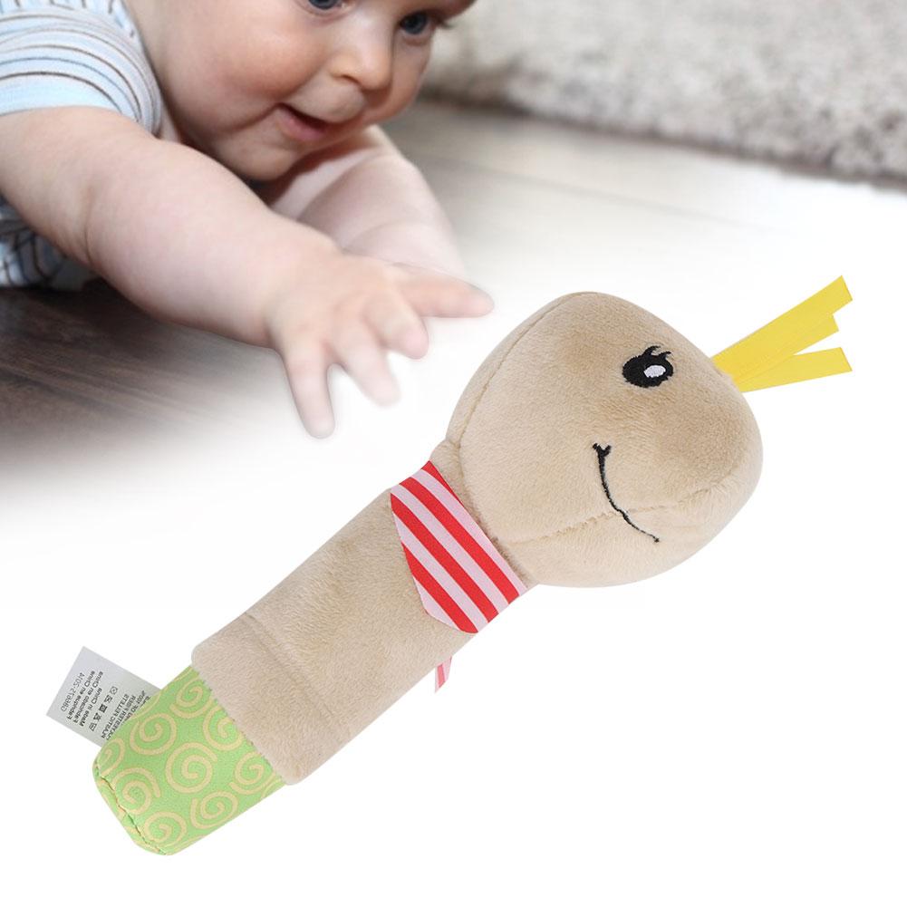 Cute Plush Cartoon Animal Baby Rattle Hand Bells Comfort Toy for Children BabyTortoise