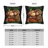 Punch Monkey Cute Pillowcase Printed Polyester Cushion Cover Decoration Pillow Case Cover Home 18''