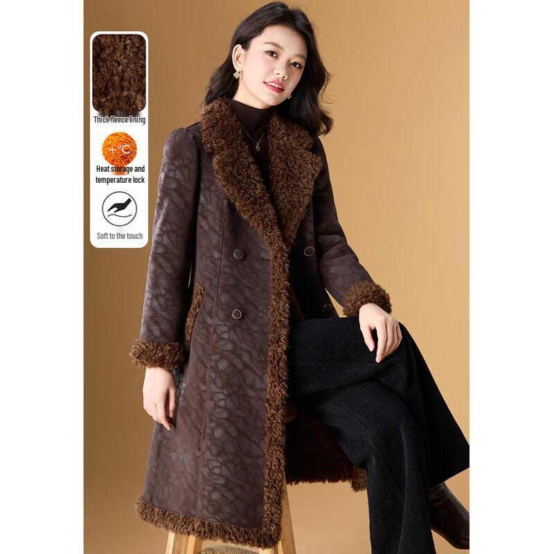 Melanie Women s Plush Double-Breasted Winter Coat 4XL