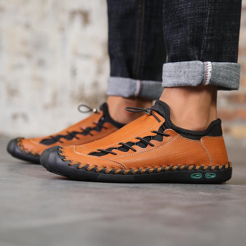 Meeste vabaajajalatsid Loafers Mugavad jalanõud Kvaliteetsed lõhestatud nahast kingad Meeste Mokassiinid Suures suuruses 48 Zapatillas Hombre