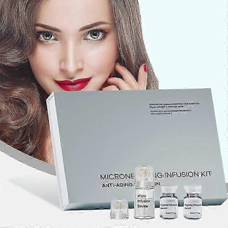 Micro Infusione per la Cura della Pelle, Collagene, Peptide, Acido Ialuronico Siero, Essenza Idratante Viso, Siero Viso Levigante per Tutti i Tipi di Pelle