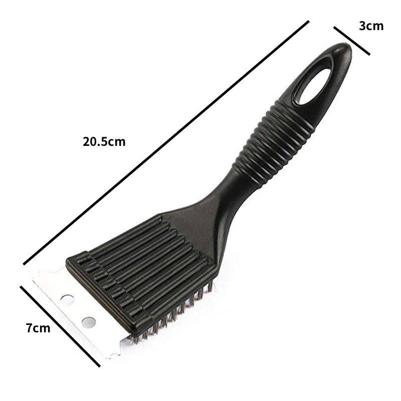 Stainless Steel Barbecue Brush With Wire Cleaner For Grilling And Outdoor Cooking