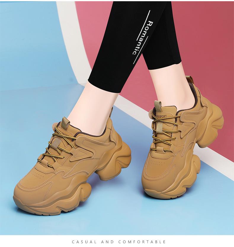 Damen Schwarze Dad Shoes, Herbst/Winter 2025, Dicke Sohle, Modische Höhenverstärkung mit Plus-Samt, Kleine Füße Lässige Sneaker.