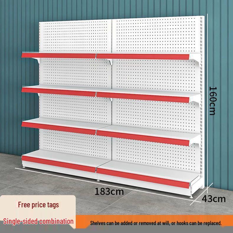 Multi-Layer Island Display Rack for Supermarkets, Convenience Stores, Pharmacies, Stationery, and Snack Shops