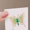 Retro Green Butterfly Suit Collar Pin Rhinestone Butterfly Brooches Green Butterfly Brooch  Gift