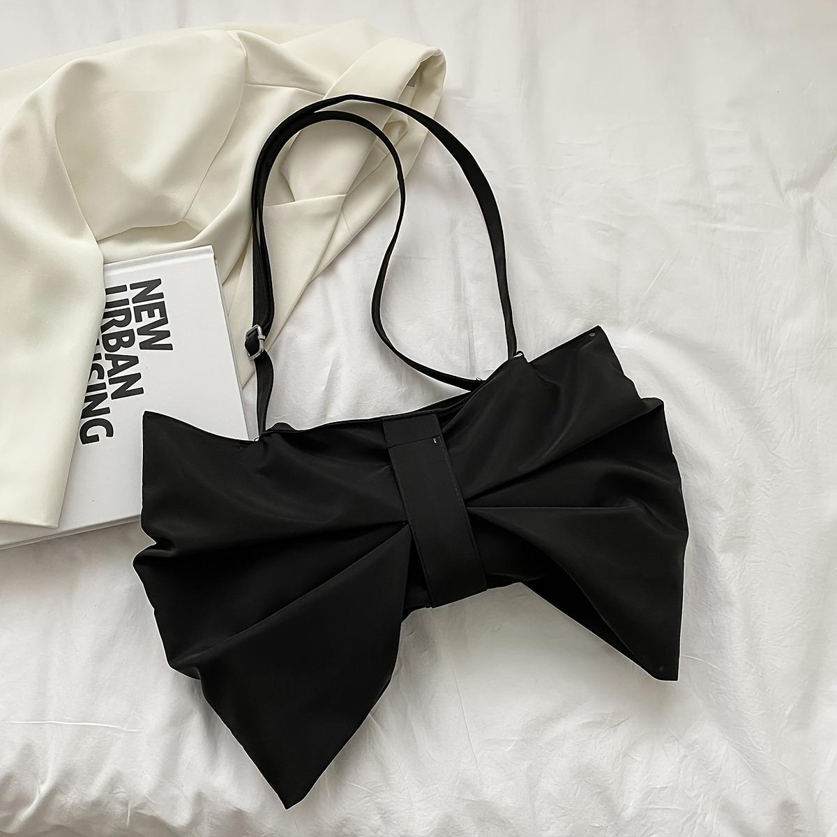 

Women Bowknot Shoulder Bag Fashion Underarm Purse Large Capacity Tote Bags Casual Crossbody Bag Handbag with Adjustable Strap