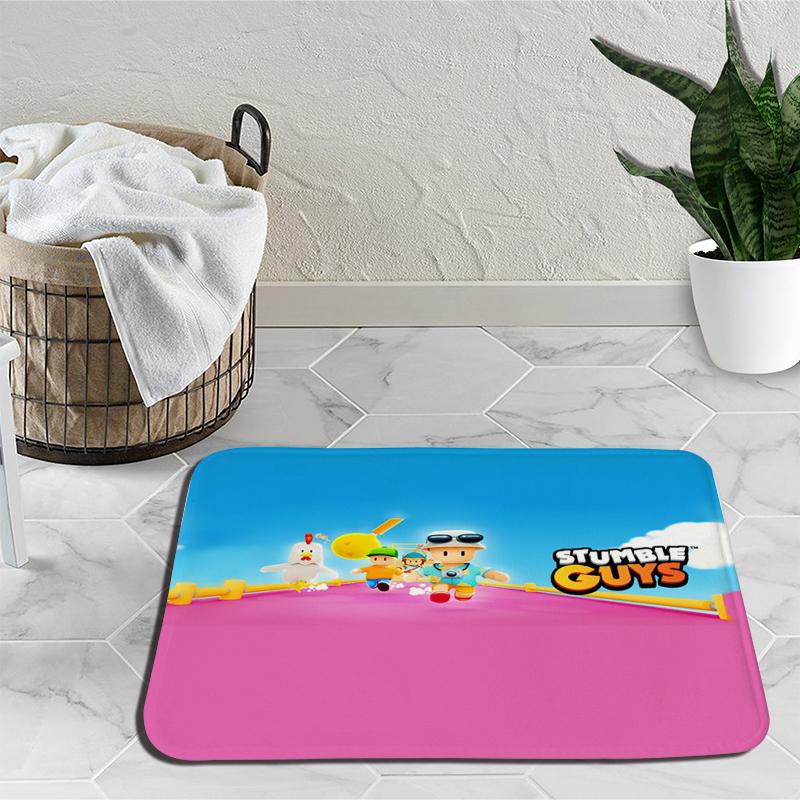 Stumble Guys Karikatür Halı Tökezlemek Oyunları Halı Yatak Odası Dekorasyon Yoga Mat Anime Açık Halı kaymaz Halı doğum günü hediyesi