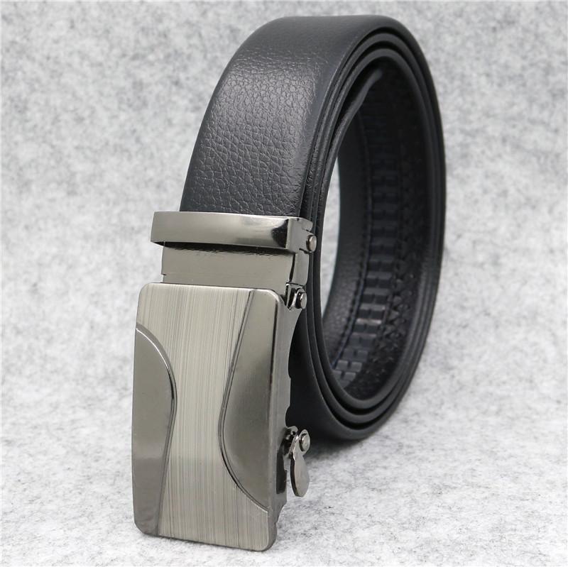 Hi Men's Leather Belt Luxury Designer Belts Men High Quality Male Metal Buckle Belt