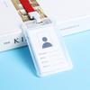 Double-Sided Transparent ID Card Holder with Lanyard for Student IDs and Bus Cards