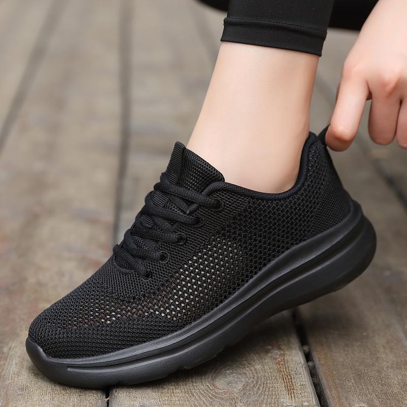 Spring and summer white sneakers mesh breathable running shoes student
