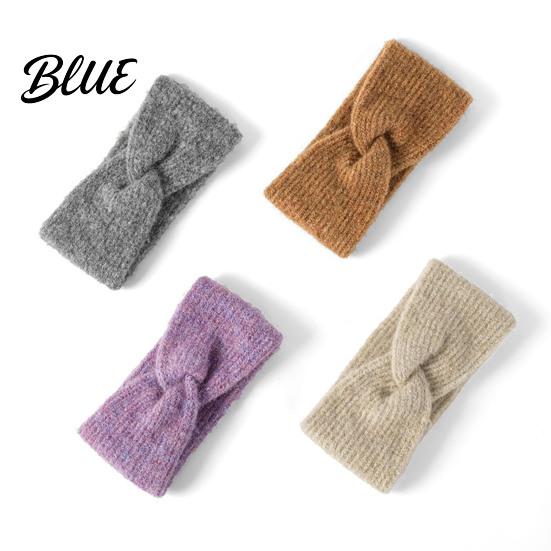 Stylish Retro Knot Headband Women Winter Headband Twist Knitted Thick Warm Ear Elastic Hair Accessory for Autumn Warmers Cozy Head Wrap Cold Weather