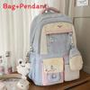 Sweet Girl Backpack With Fabric For School Use
