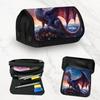 Astuccio Grande Drago Viola Fantasy Mitico per Studenti, Astuccio Grande Capacità, Borsa Portapenne con Zip per Ufficio College Scuola Organi