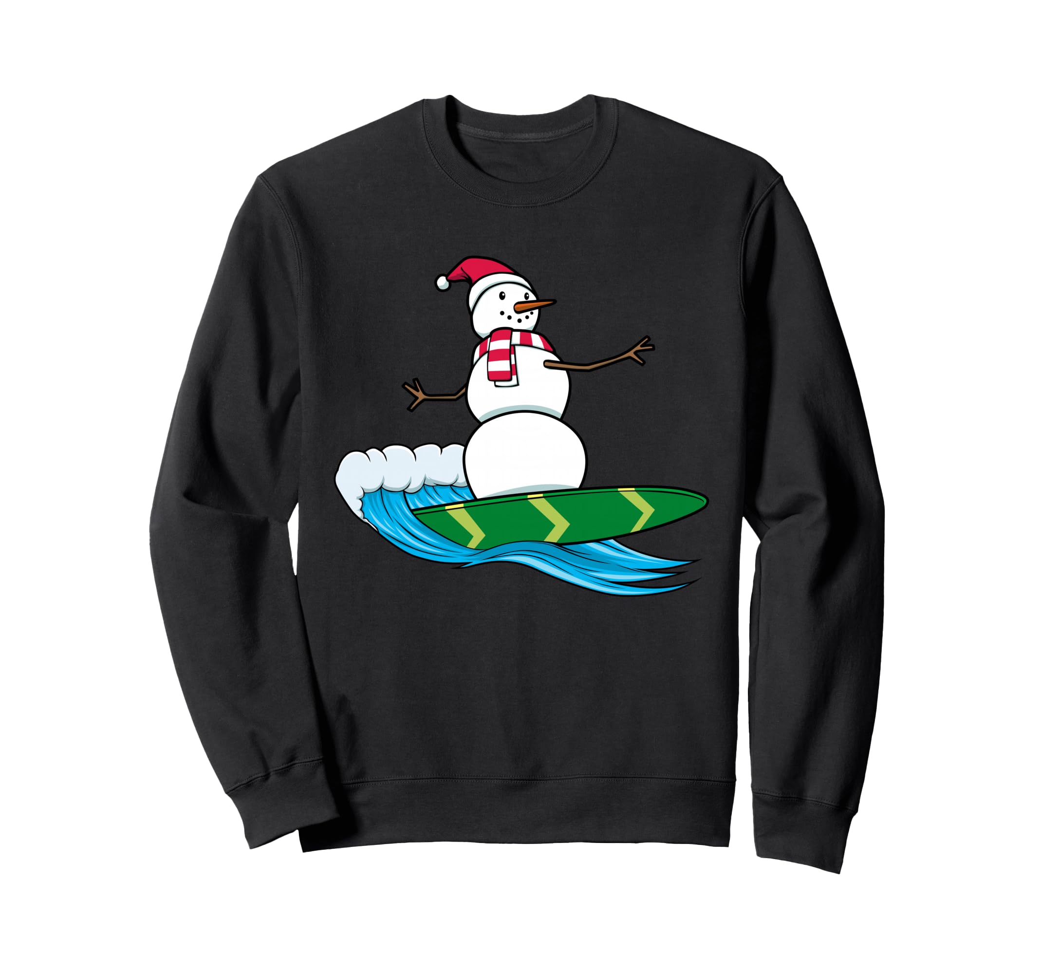 

Surfing Hobby Surfer Cute Snowman Sweatshirt чорний