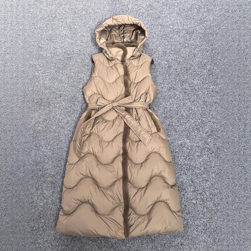 

Пуховый хлопковый жилет женский длинный до колена осенне-зимний новый корейский стиль хлопковый жилет-безрукавка XXL