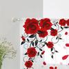1 piece of bright red rose curtains: suitable for bedrooms/Valentine's Day   romantic style   pole style gauze curtains