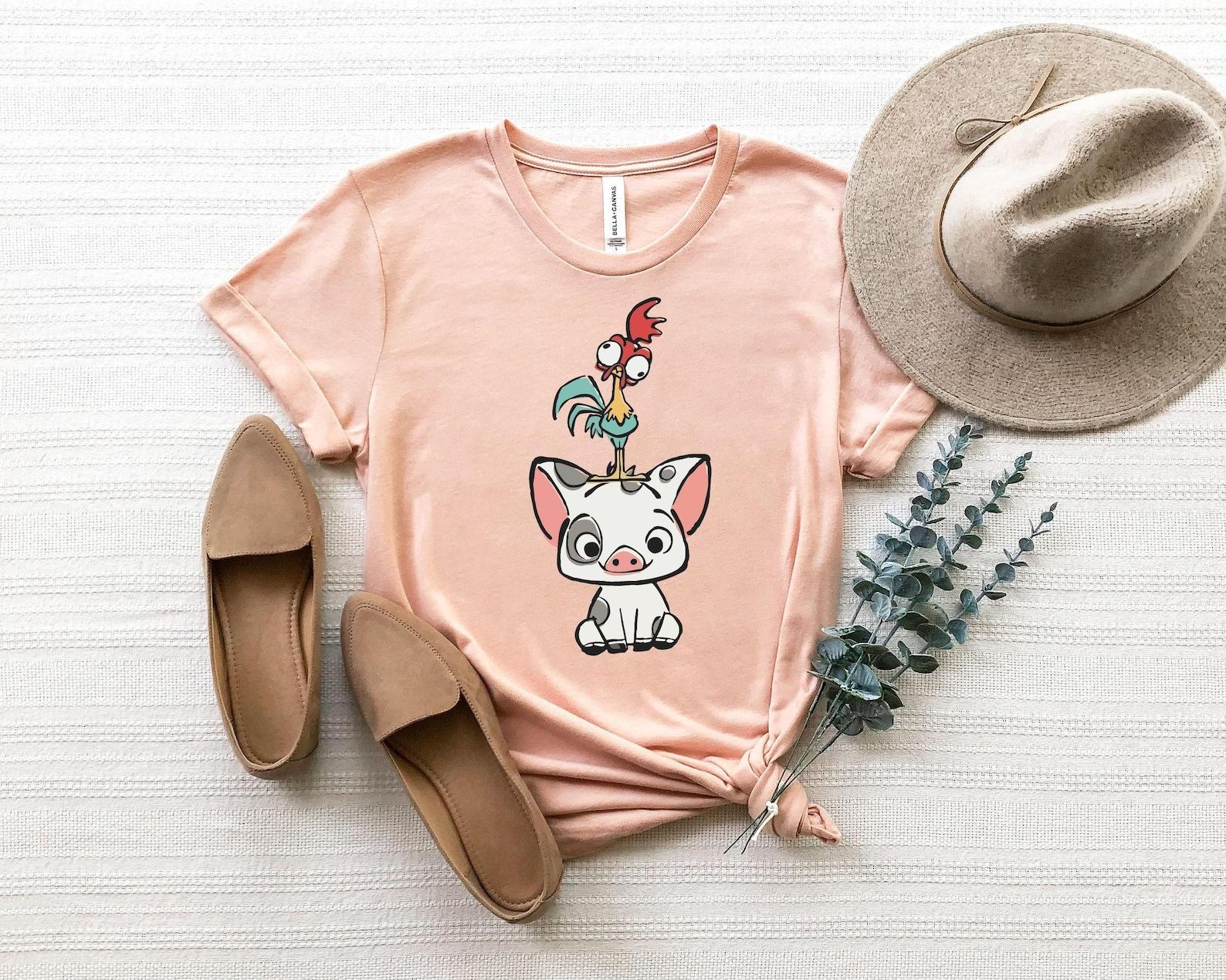 Pua and Hei Hei, Disney T-Shirt, Disneyland Shirt, Moana, Trendy Shirt, Gift Idea, Disney World Gift for Kids, Magical Tee 110