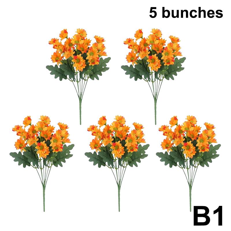 Künstliche Sonnenuntergangs-Chrysanthemen Blumen Realistische Außen-/Innen-Blumenarrangements Wasserdicht Winddicht Künstliche Blumen Heimparty Dekor