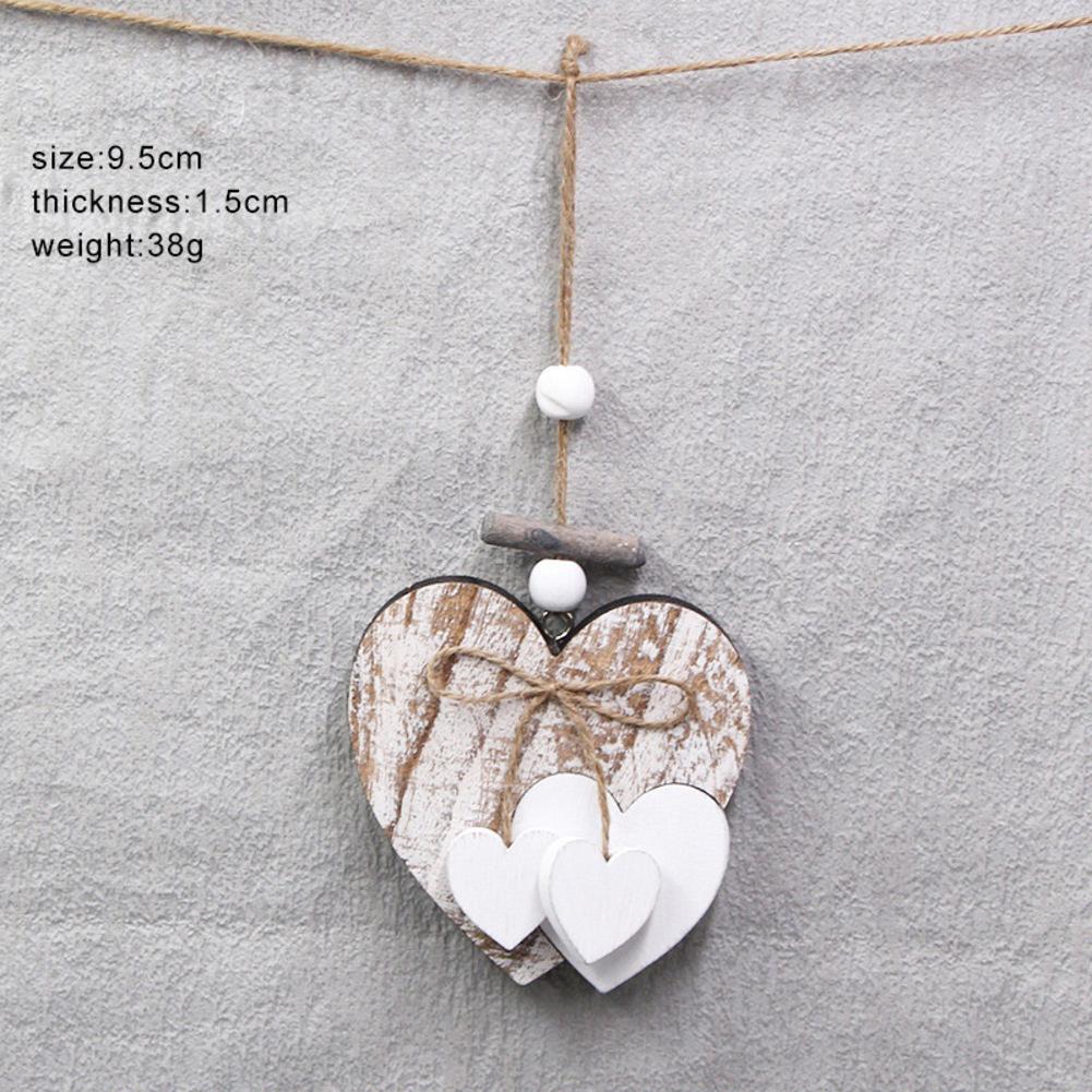 

Natural Wood Heart Ornaments Set of 4 Vintage Style Decor for Wedding Backdrops Rustic Interior and Table Styling China Mainland