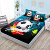 Basketball Boys Fitted Sheet Set Twin Full King Bed Fitted Sheets for Kids Teens Football Bed Set with Pillowcase Bedroom Decor