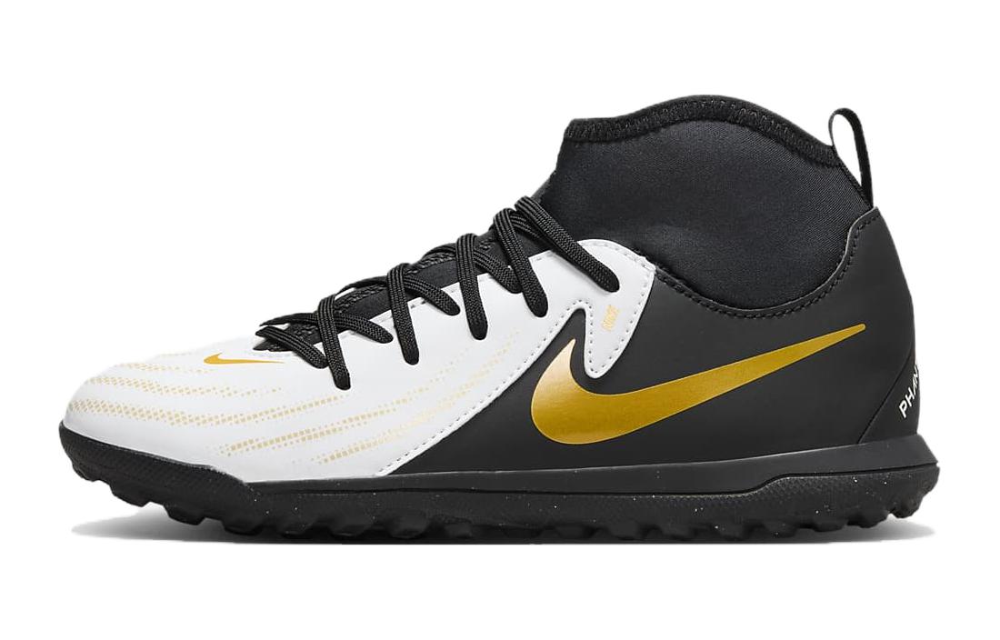 

Nike Jr Phantom Luna Ll Club TF Cushioning, Wear Resistant Mid top Kids Soccer Shoes Black White Unisex FJ2607-100 36