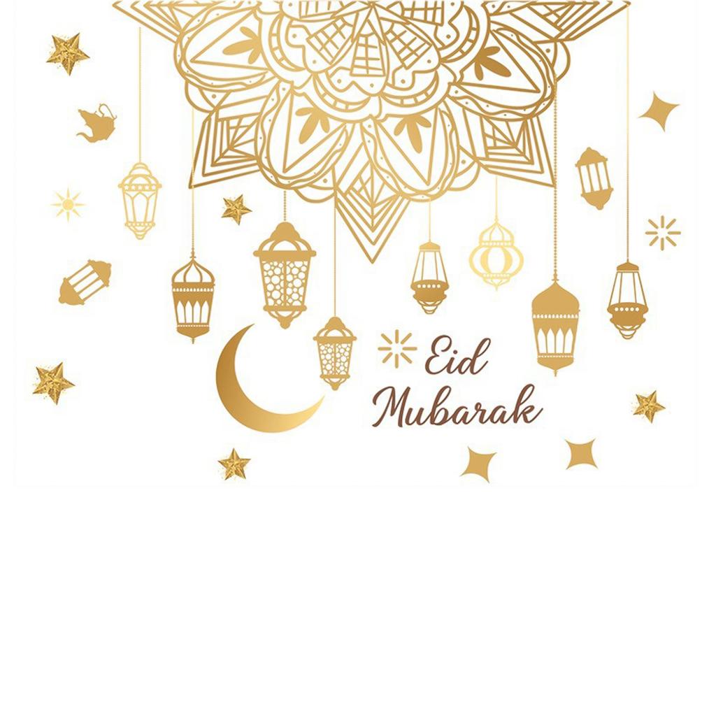 Ramadan Wall Stickers Moon Star Lantern DIY Wall Decal Ramadan Decoration For Home Decor Islamic Muslim Mural Eid Mubarak