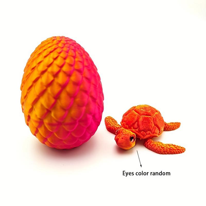 New Movable Sea Turtle Flexible Joint 3D Printed Sculpture With Eggs Fun Desk Ornament For Home Office Car Desk Decoration Gift