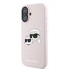 Karl Lagerfeld Klhmp16Mskchpplp Iphone16 Plus 6.7 Różowy/Pink Hardcase Silicone Double Heads Print Magsafe