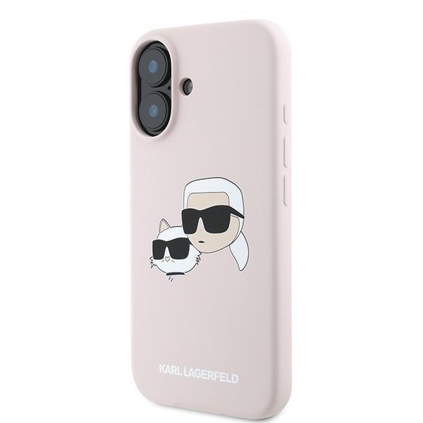 Karl Lagerfeld Klhmp16Mskchpplp Iphone16 Plus 6.7 Różowy/Pink Hardcase Silicone Double Heads Print Magsafe