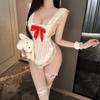 Sexy Underwear Bow Pure Desire Maid Naked Back Apron Set Free Small Chest Uniform Pajamas Women