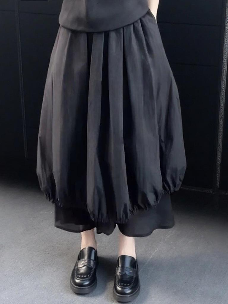 Spring 2026 Korean Layered High-Waisted Puff Skirt for Women