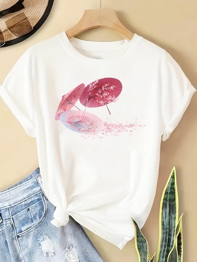 

(Asian Size) T Shirt Fashion Women Tee Top butterfly trend Clothing Casual Printed Lady Female Graphic Short Sleeve T-shirts S