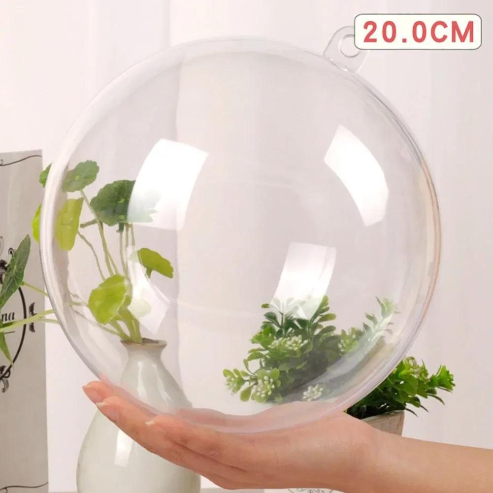 1 szt. Przezroczysty plastikowy akrylowy rzemieślniczy bombka na choinkę ozdoba DIY ozdoba pudełko na prezent świąteczny kula