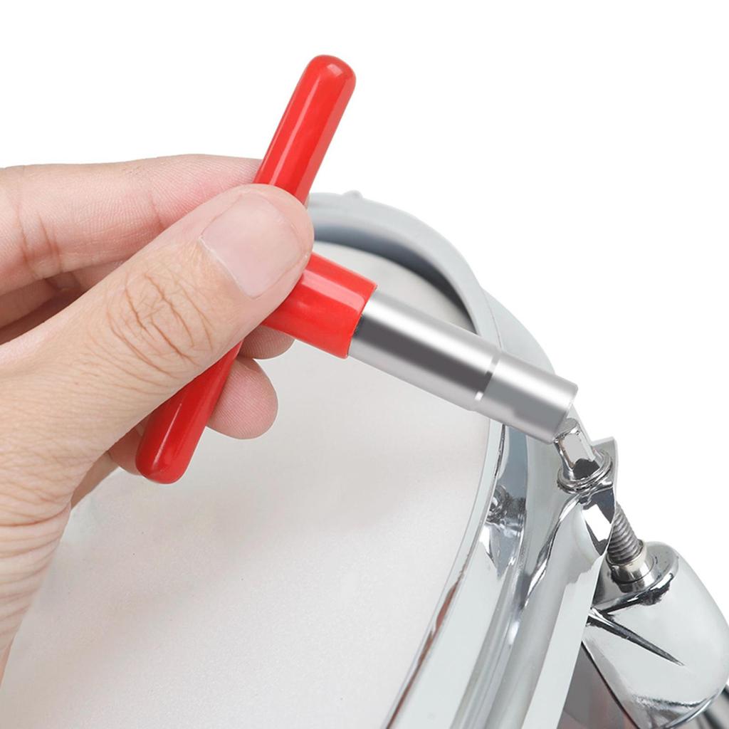 1pc Metal Drum Tuning Key T-type Tuner Solid Square Non-slip Protective Cover Accs for Drum Lovers